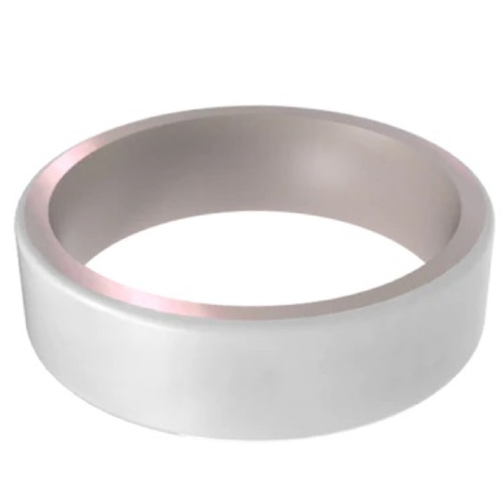 Women's Holographic Switch Reversible Silicone Ring,
Size 7 / Opal/White